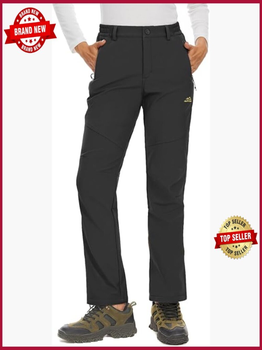 Insulated Fleece Lined Waterproof Snow Ski Pants Winter Hiking